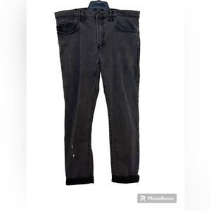 Gap: Men’s Black Jeans 36x30 w/ White Spot on Leg Self-Made Cuffed Hem See Specs